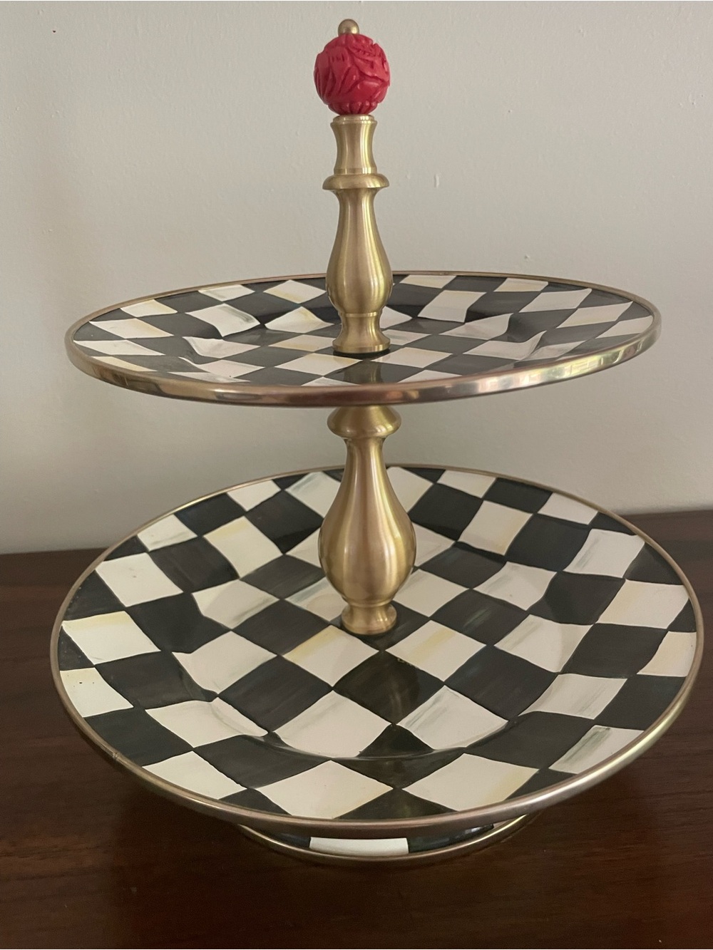 Courtly Check Two Tier Sweet Stand 
Two-Tier Serving Stand - Picture 2 of 5